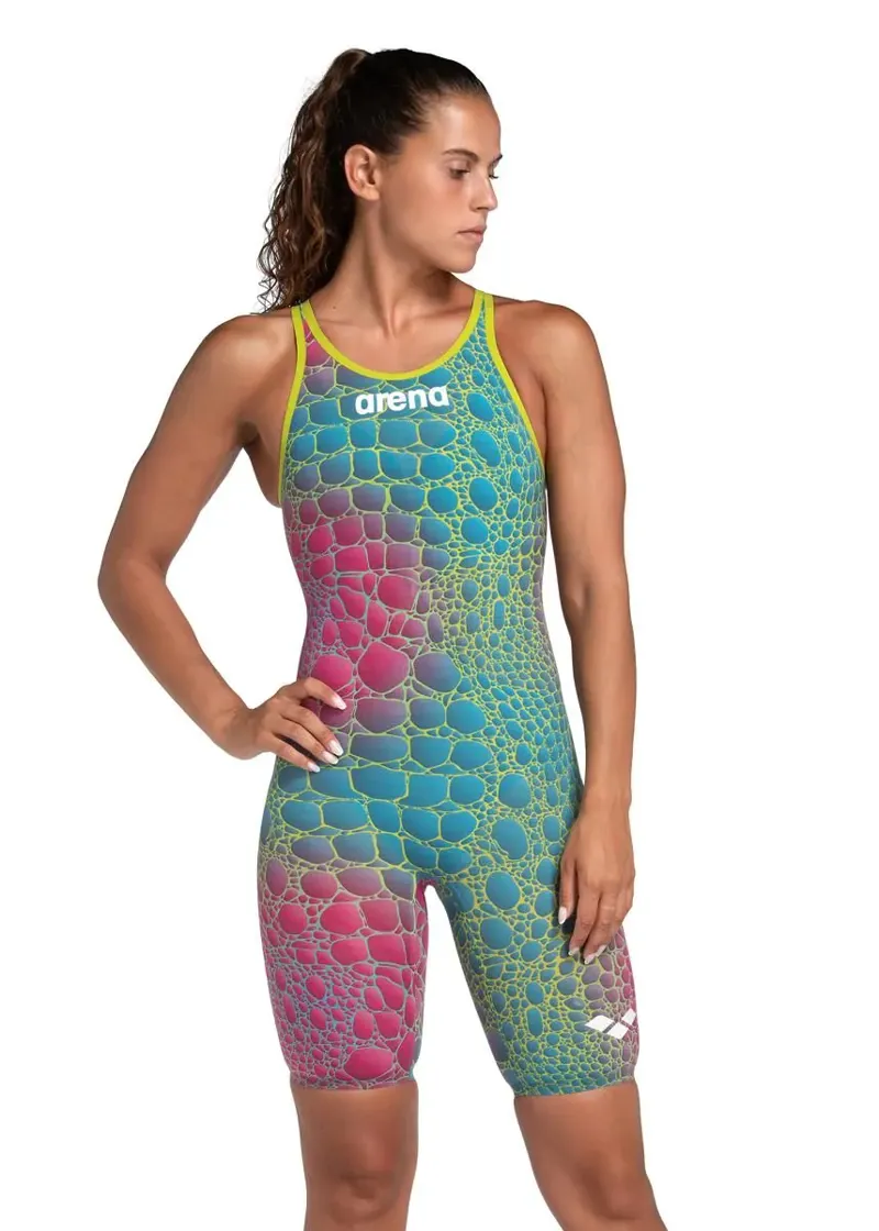 Arena Women's Powerskin Carbon Air2 Open Back Limited Edition Aurora Caimano